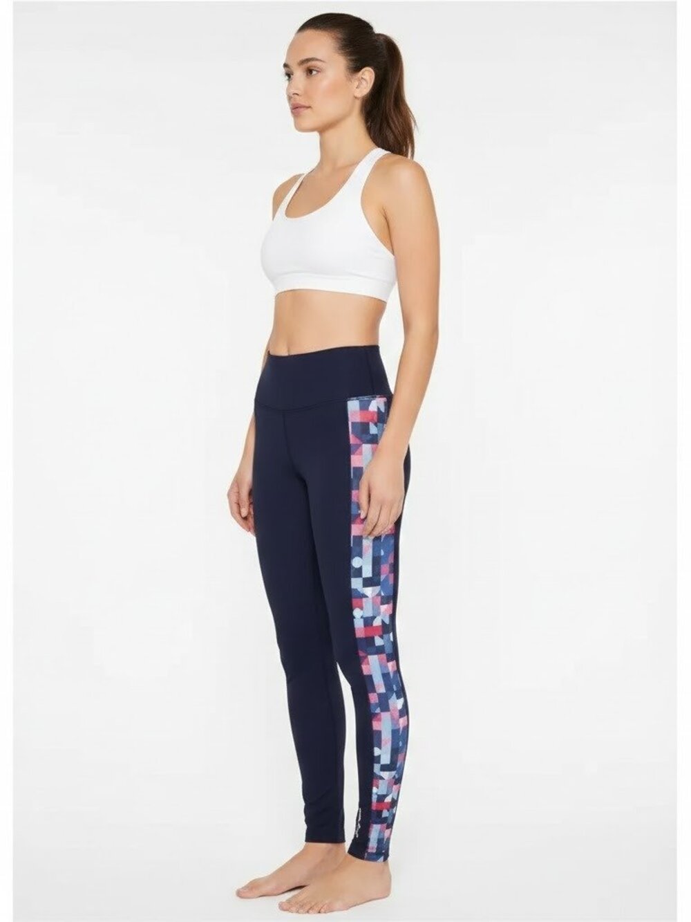 Brooks Greenlight 7/8 Tight Legging in Navy Market Deco Print